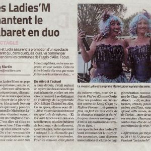 Articles Groupe de chanteuses  les LadiesM dans le gard lors de prestation